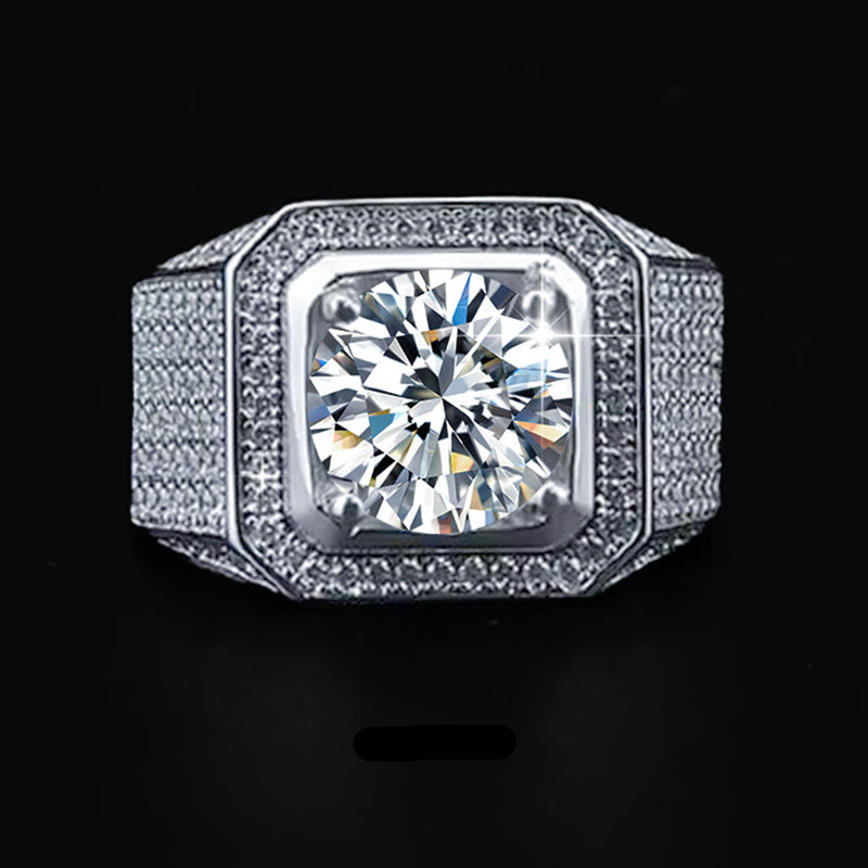 Luxury 5ct Moissanite Ring – Solid 925 Silver with Intense Brilliance