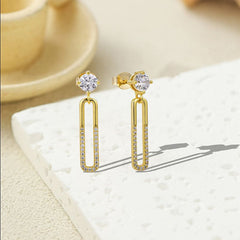 S925 Sterling Silver Cubic Zirconia Huggie Hoop Earrings, Trendy Light Luxury Elegant Earrings for Women