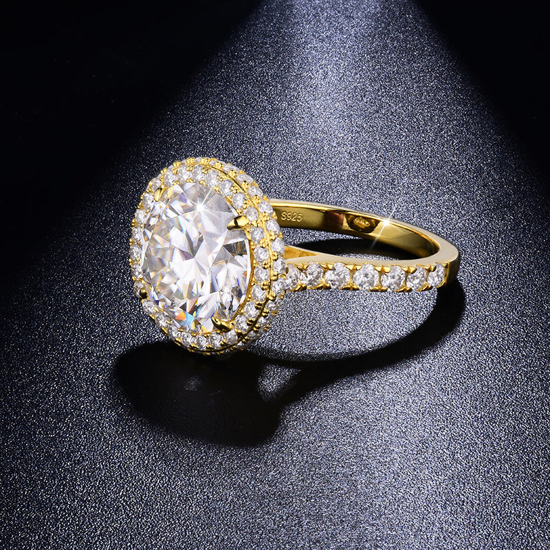Felistly Jewelry: engagement rings for women | Classic Vintage 5ct Round Bezel Set Ring in Sterling Silver 18K Yellow Gold Plated |moissanite vintage rings