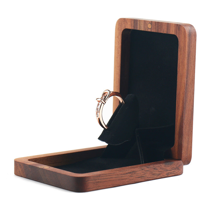 Creative Solid Wood Walnut Jewelry Box - Necklace, Earrings, Pendant & Ring Storage - Handmade Wooden Organizer for Jewelry and Accessories