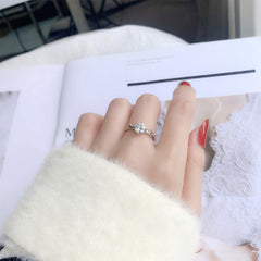 wedding bands for women moissanite Platinum-Plated Moissanite Deer Ring – 925 Silver Romantic Jewelry