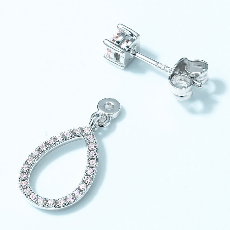 Pear-Cut Moissanite Drop Earrings - 925 Silver Dainty Jewelry for Women