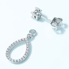 Pear-Cut Moissanite Drop Earrings - 925 Silver Dainty Jewelry for Women