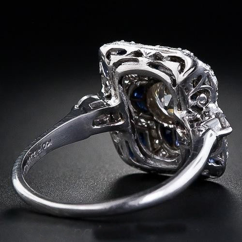 Felistly Jewelry: Sapphire Ring for Women, Premium European & American Jewelry, Engagement Ring, White Gold Plated, Luxury Gift