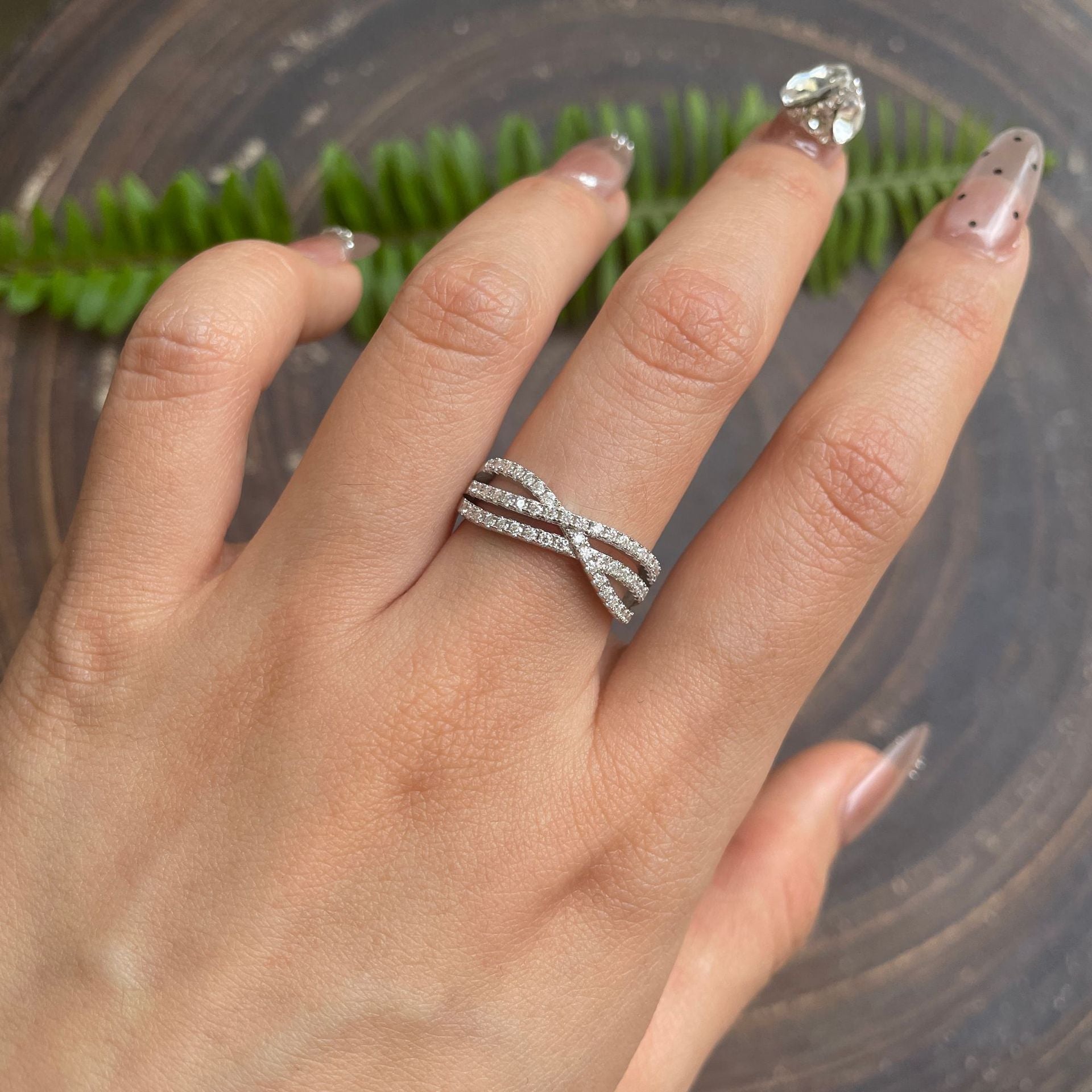 wedding bands for women moissanite| Viral 0.5ct D Moissanite Ring - Rhodium Cross Openwork Design for Women