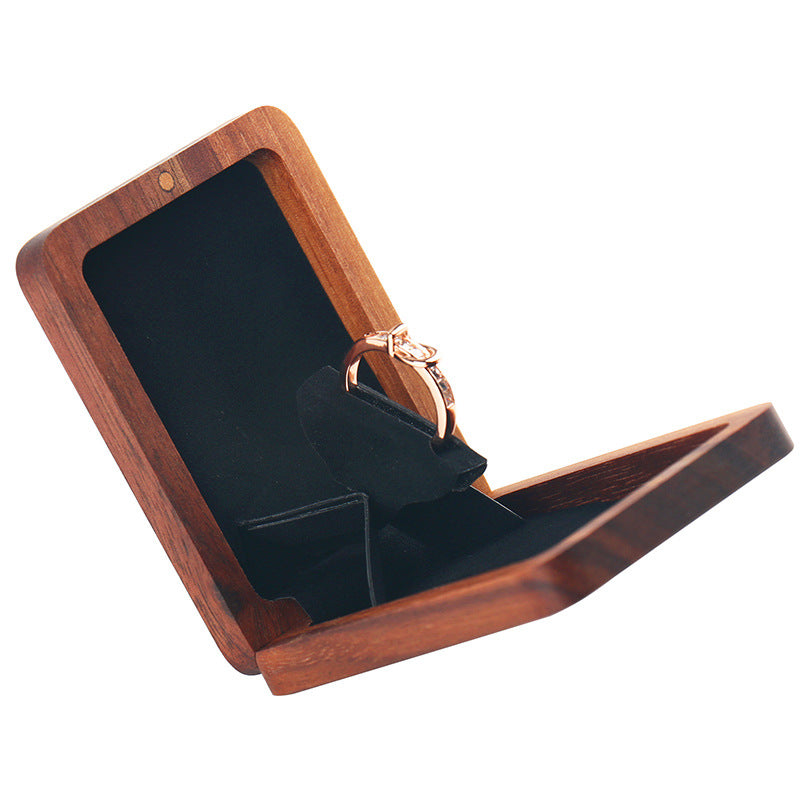 Creative Solid Wood Walnut Jewelry Box - Necklace, Earrings, Pendant & Ring Storage - Handmade Wooden Organizer for Jewelry and Accessories