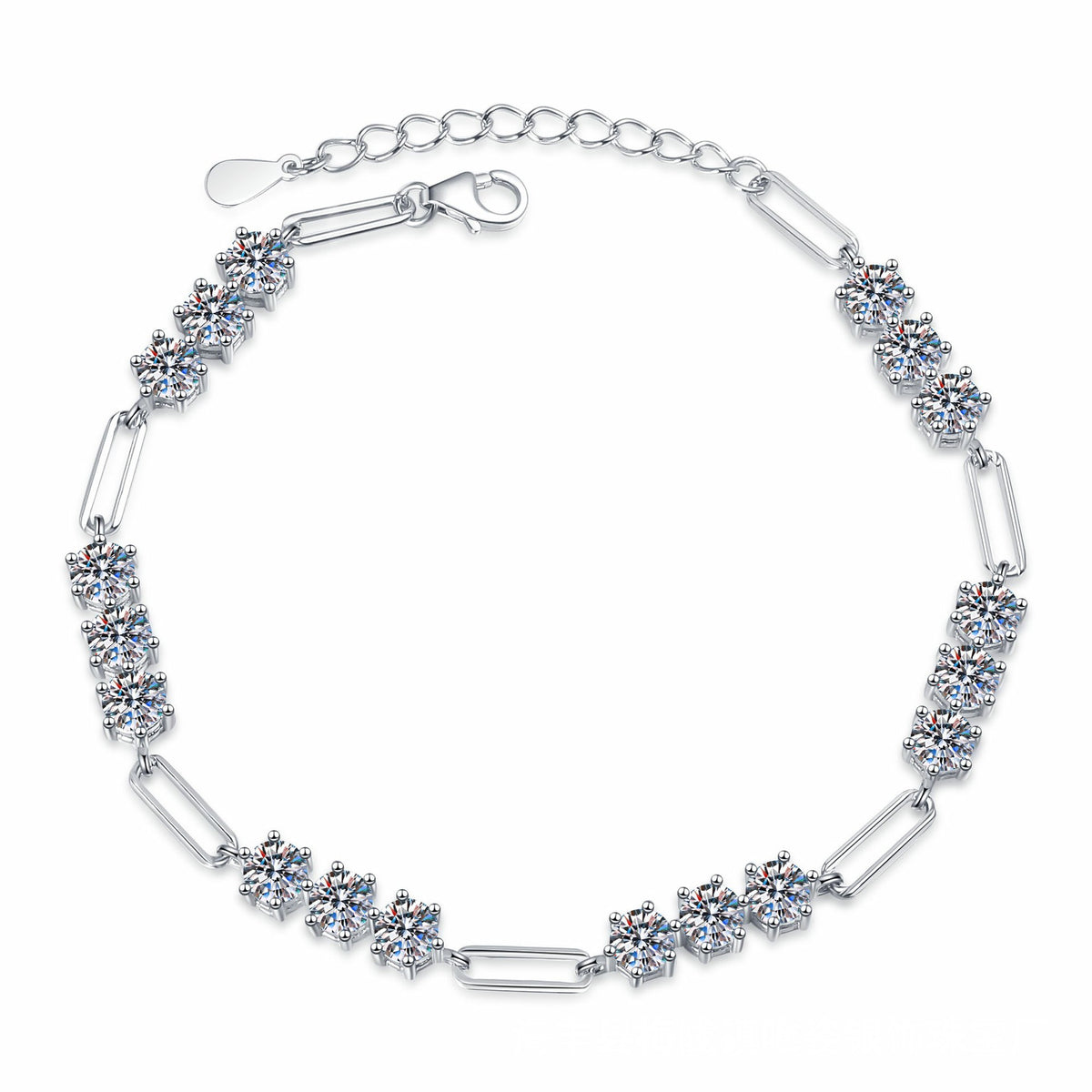 Felistly Jewelry: 5.4CT Moissanite Tennis Bracelet - 925 Silver High-End Everyday Jewelry for Women