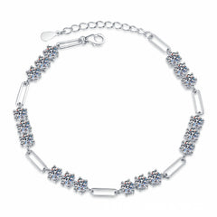 Felistly Jewelry: 5.4CT Moissanite Tennis Bracelet - 925 Silver High-End Everyday Jewelry for Women