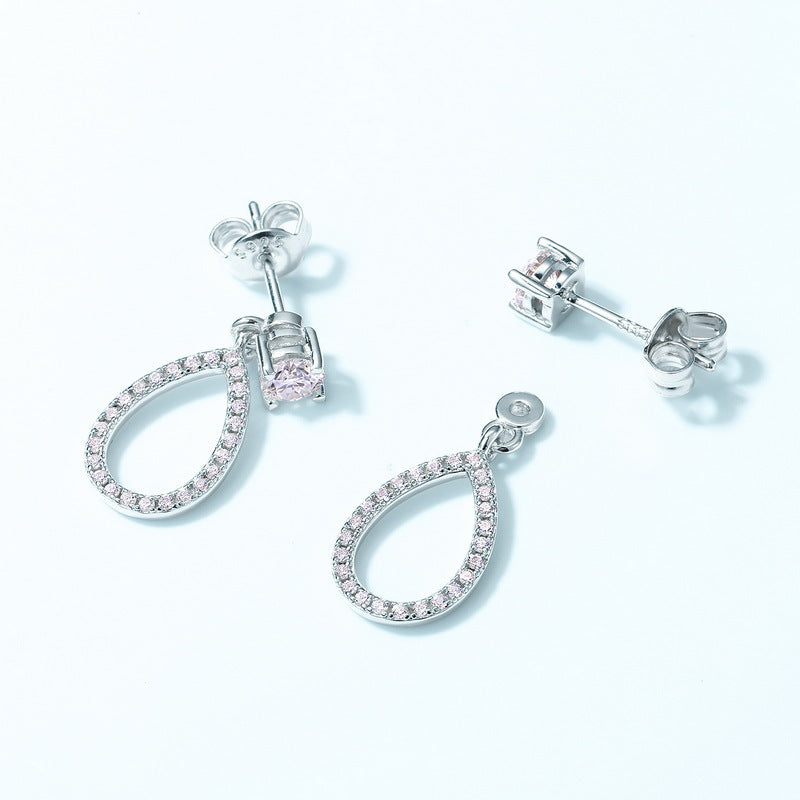 Pear-Cut Moissanite Drop Earrings - 925 Silver Dainty Jewelry for Women