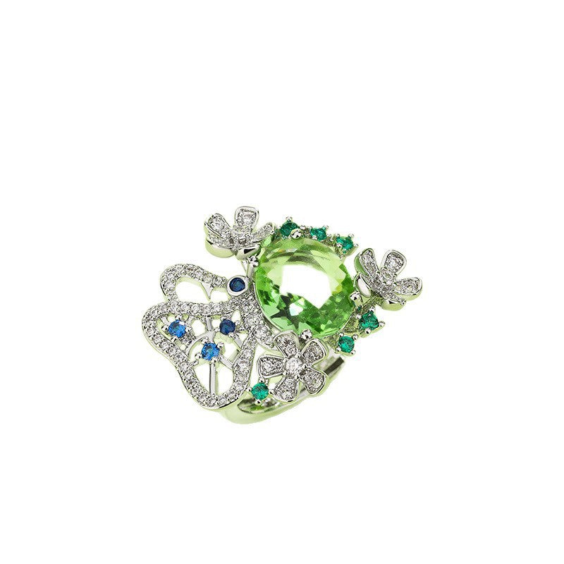 Felistly Jewelry: New Floral Dainty Ring for Women - Botanical Adjustable Minimalist Ring, Trendy Luxury Gift