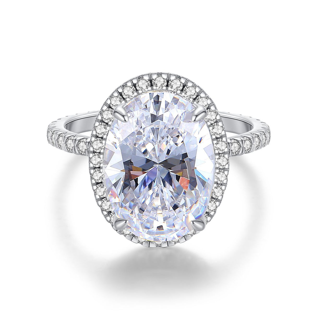 Felistly Jewelry: Wholesale S925 Sterling Silver High Carbon Diamond Ring for Women – Solitaire & Full Diamond "Pigeon Egg" Trendy Style