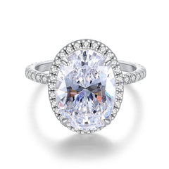 Felistly Jewelry: Wholesale S925 Sterling Silver High Carbon Diamond Ring for Women – Solitaire & Full Diamond "Pigeon Egg" Trendy Style