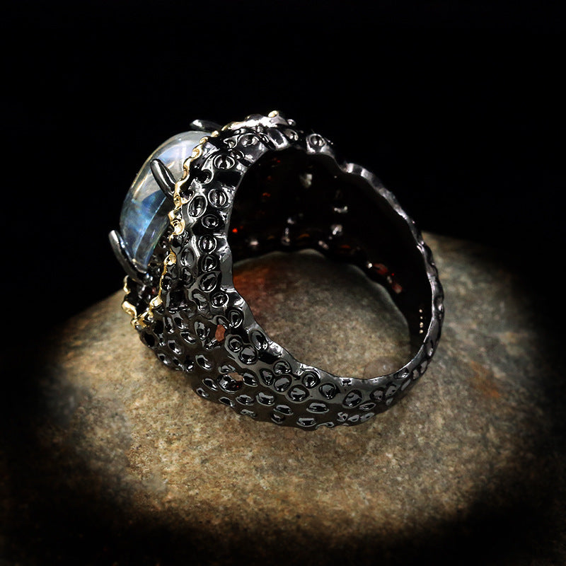 Felistly Jewelry: Hot-Selling Accessory – Vintage Statement Woven Rhinestone Ring for Women, Creative and Luxurious Design