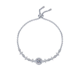 Felistly Jewelry: Adjustable Moissanite Bead Bracelet - 925 Silver Minimalist Jewelry for Women