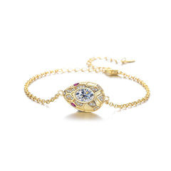 Felistly Jewelry: Bestselling New S925 Sterling Silver Moissanite Snake Head Bracelet - Edgy Fashion Jewelry
