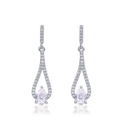 1.4ct Viral Moissanite Drop Earrings – 925 Silver Minimalist Statement Jewelry for Women