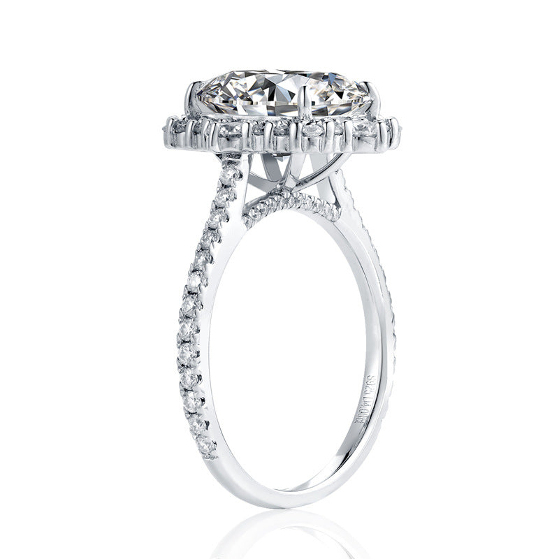 Felistly Jewelry: Radiant Cut Moissanite Engagement Rings | 2025 New 5ct 8x10mm Radiant Cut Full Moissanite Ring in 925 Silver Gold Plated - Cross-Border Best Seller