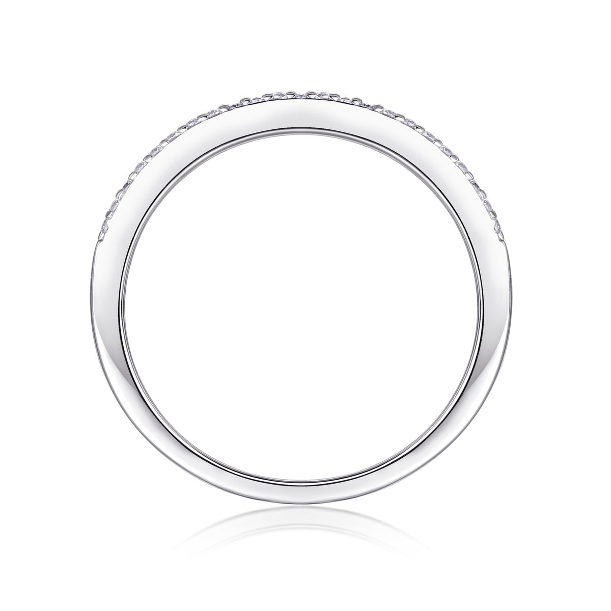 wedding bands for women moissanite  Precious Moments Platinum-Plated Moissanite Ring - 925 Silver Anniversary Jewelry