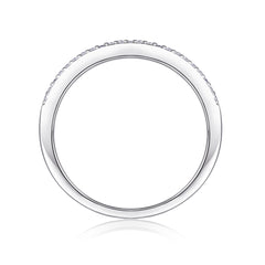 wedding bands for women moissanite  Precious Moments Platinum-Plated Moissanite Ring - 925 Silver Anniversary Jewelry
