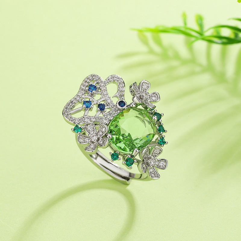 Felistly Jewelry: New Floral Dainty Ring for Women - Botanical Adjustable Minimalist Ring, Trendy Luxury Gift
