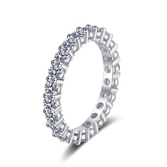 Felistly Jewelry Moissanite 2.5 Ct Round Cut Full Wedding Band for Women