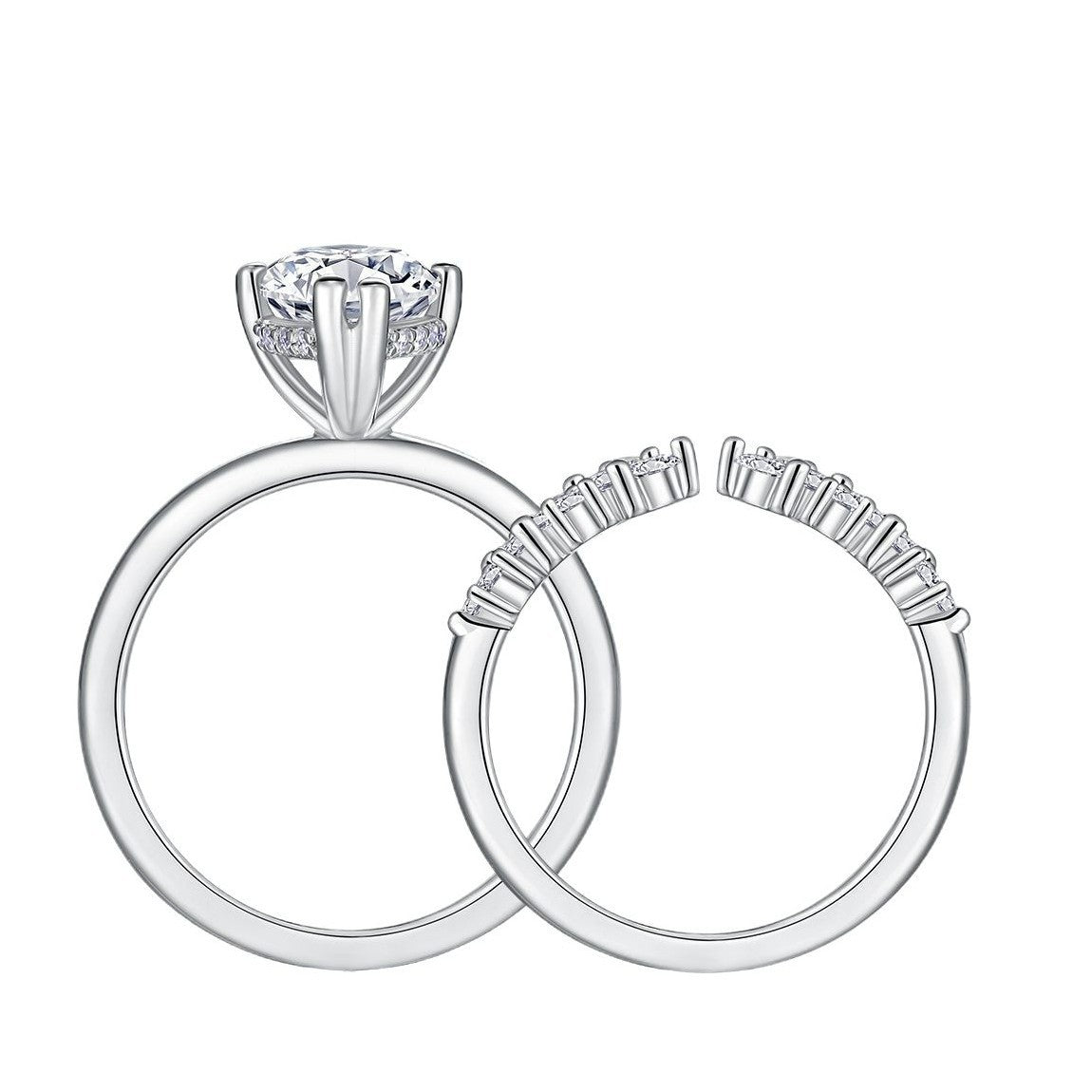 Felistly Jewelry:Stackable S925 Sterling Silver Moissanite Rings for Women – Hypoallergenic & Tarnish-Resistant Luxury Minimalist Rings