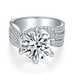 Felistly Jewelry: engagement rings for women New Cross-Shaped 2-Carat Moissanite Men's Ring - Sterling Silver Gold Plated (Tarnish-Resistant) Adjustable Ring