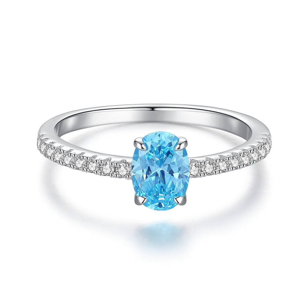 Felistly Jewelry: wedding bands for women moissanite S925 Sterling Silver Paraiba Ring for Women with High Carbon Diamond Ice-Cut Band & Small Green Diamond