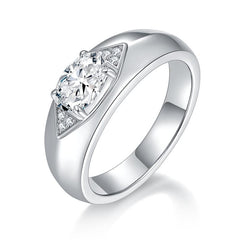 engagement rings for women 5*7mm Oval Moissanite Ring – 1ct D Color 925 Silver Unisex Jewelry, Perfect Valentine’s Gift | moissanite vintage rings