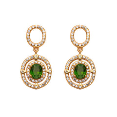 Luxury S925 Sterling Silver 18K Gold-Plated Natural Gemstone Earrings – Exclusive Minimalist Jewelry