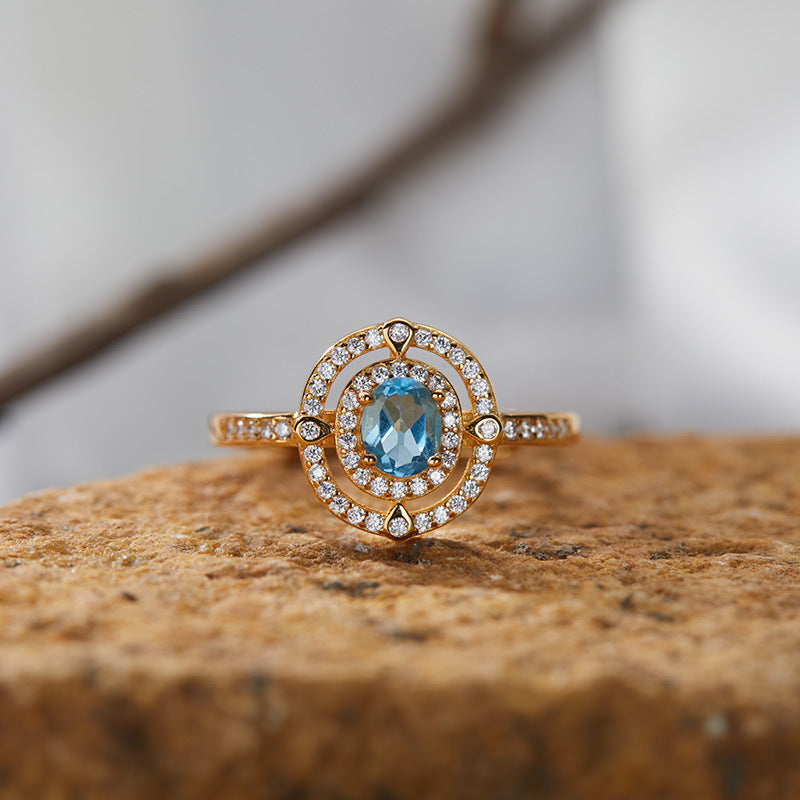 Luxury S925 Sterling Silver 18K Gold-Plated Natural Gemstone Earrings – Exclusive Minimalist Jewelry