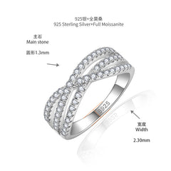 wedding bands for women moissanite| Viral 0.5ct D Moissanite Ring - Rhodium Cross Openwork Design for Women
