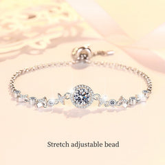 Felistly Jewelry: Adjustable Moissanite Bead Bracelet - 925 Silver Minimalist Jewelry for Women
