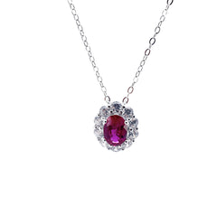 Delicate Pear-Cut Lab Gem Pendant Necklace – 925 Silver Collarbone Chain for Women