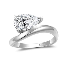 Felistly Jewelry: Unique Design Bestseller 3ct (7x11mm) Moissanite S925 Silver 18k Gold Plated Ring for Women