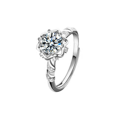 His & Hers Wedding Bands – 1ct Moissanite 925 Silver Platinum-Plated Rings