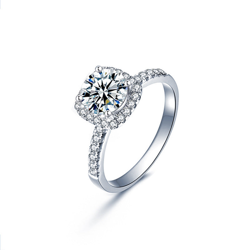 "His & Hers Moissanite Wedding Bands - Platinum Plated 925 Silver (Destined Love Collection)