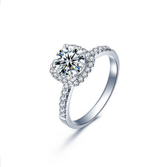 "His & Hers Moissanite Wedding Bands - Platinum Plated 925 Silver (Destined Love Collection)