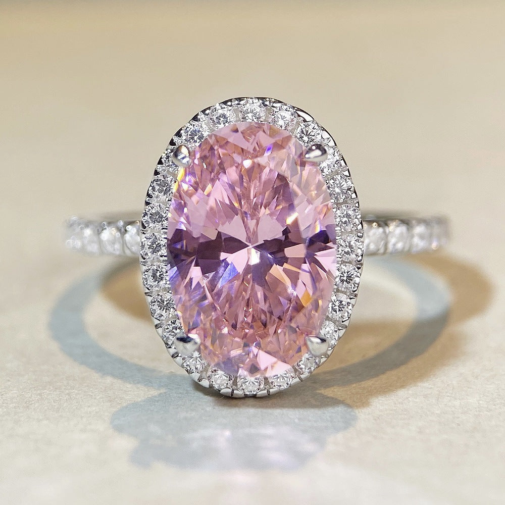 Felistly Jewelry: Wholesale S925 Sterling Silver High Carbon Diamond Ring for Women – Solitaire & Full Diamond "Pigeon Egg" Trendy Style