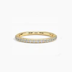 Felistly Jewelry:French Holiday Collection - Stackable S925 Gold Plated Moissanite Rings (Dainty Unisex Set)