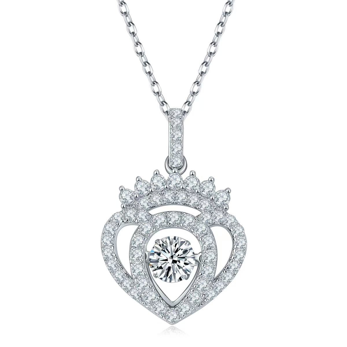 Felistly Jewelry Lively Hearts Series: Exquisite Moissanite Choker Necklace for Women