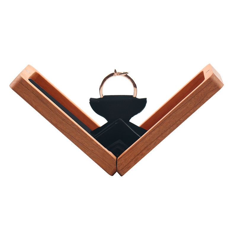 Creative Solid Wood Walnut Jewelry Box - Necklace, Earrings, Pendant & Ring Storage - Handmade Wooden Organizer for Jewelry and Accessories
