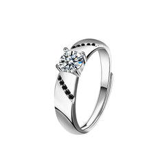 His & Hers Wedding Bands – 1ct Moissanite 925 Silver Platinum-Plated Rings