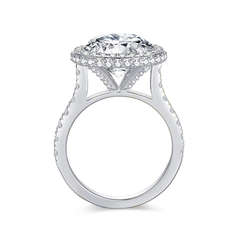 Felistly Jewelry: engagement rings for women | Classic Vintage 5ct Round Bezel Set Ring in Sterling Silver 18K Yellow Gold Plated |moissanite vintage rings
