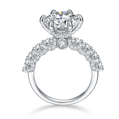 5ct Firework Moissanite Ring - Platinum Over Sterling Silver Engagement rings for women | moissanite vintage rings