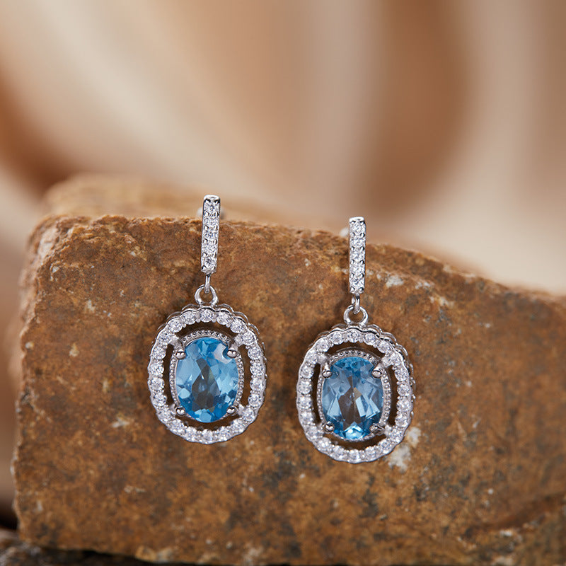 Natural Amethyst Citrine Earrings - 18K Gold Plated 925 Silver Studs (Chakra Healing Gemstones)