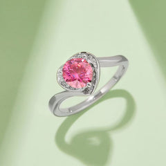 1ct D Color Moissanite Floral Ring - Rhodium-Plated Sterling Silver for Her | vintage inspired moissanite engagement rings