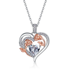 Personalized Birthstone Heart Pendant – Rose-Cut Lab-Grown Gem in 925 Silver, Ideal Gift for Her