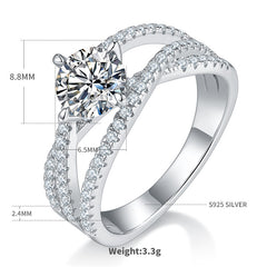 engagement rings for women | 1-Carat D Color Moissanite 'Three Lifetimes' Series Women's Ring